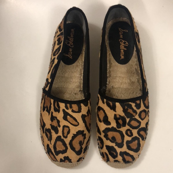 Sam Edelman 9.5M (41 EU) Flat Espadrille Leopard printed Calf hair Excellent - Picture 3 of 11